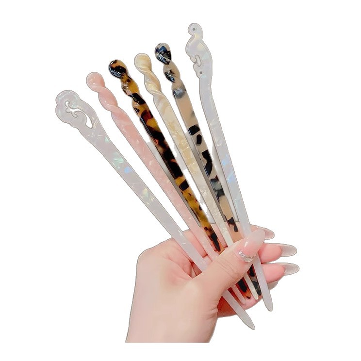 Nuevo estilo chino antiguo clip de cabello para mujeres acristaladas clip de brillo de brillo de alto nivel nuevo estilo chino clip de cabello simple clip