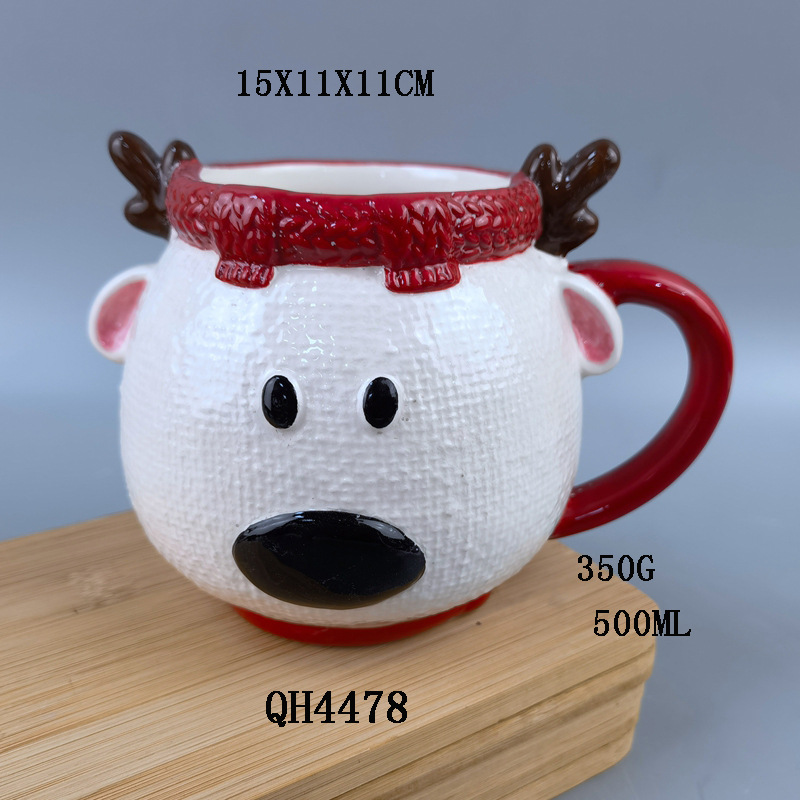 Ventas transfronterizas calientes de cerámica de Navidad rey de cerámica copa copa de cerámica copa de café americana taza creativa pintada a mano taza