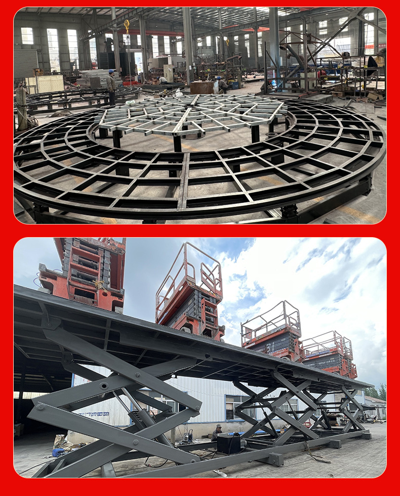 Fixed scissor lift for workshop cargo loading and unloading, hydraulic lifting platform, heavy-duty stable scissor lift