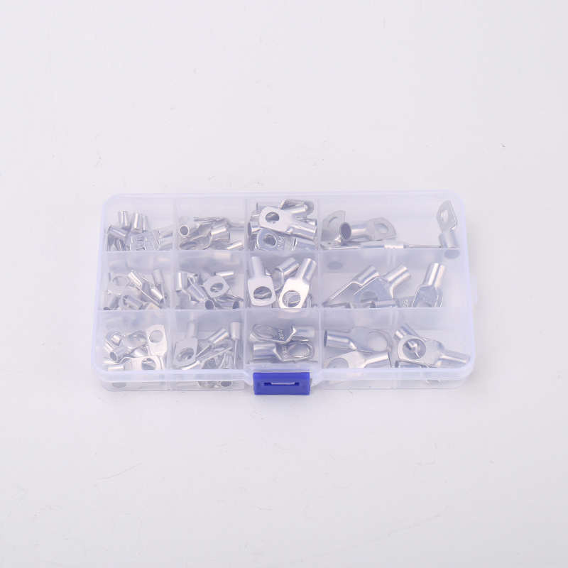 SC220PCS 구리 노즈 와이어 터미널 커넥터, 냉압착 와이어 터미널, 와이어 노즈, 압착 와이어 이어, 오픈 노즈
