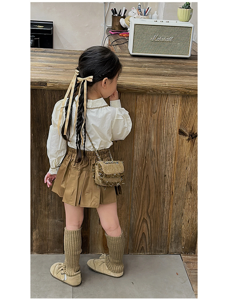 Single Shoulder Strap Strap Type Kid'S Small Denim Solid Color Classic Style Streetwear Square Flip Cover Crossbody Bag