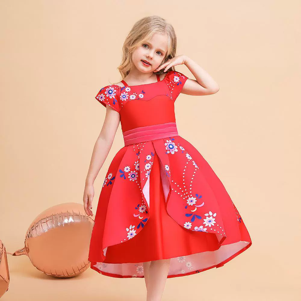 Внешняя торговля детская одежда Рождественская вечеринка платье платье платье для девочек с принтом хвост платье платье платье принцессы для детей