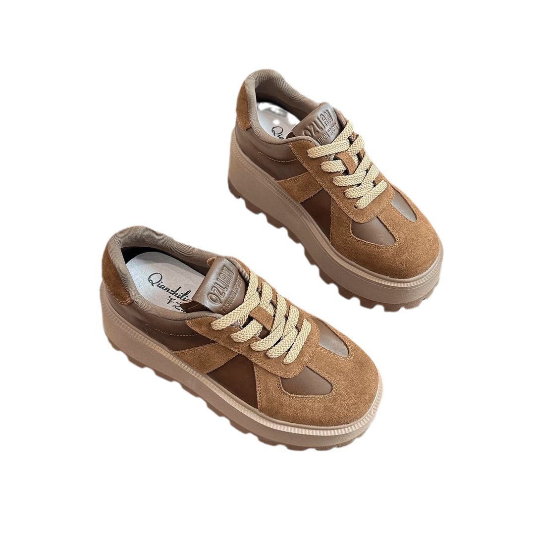 [Tormenta de polvo] Sonido explosivo amor alto 7C2024 principios de otoño nuevos zapatos de mujer de temperamento de moda casual