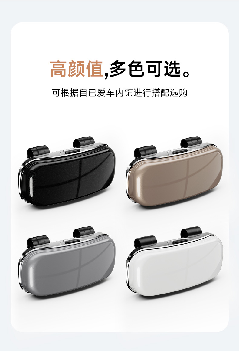 Car-Mounted Glasses Case, Sun Visor Sunglasses Clip, Car Interior Driver's Glasses Holder, Sunglasses Storage Box, Glasses Stand