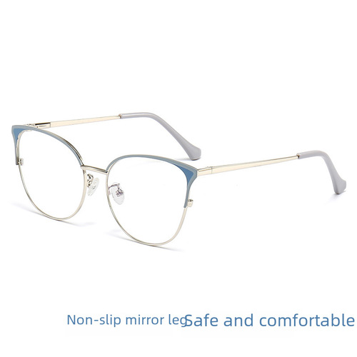 新款外贸ins风女弹簧镜脚金属圆形光学镜框果色防蓝光春夏眼镜架