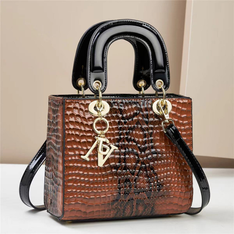 Bolsa de mano pequeña fragancia patrón de lagarto textura de peinado de gran capacidad Dai Fei bags de mensajero de un solo hombro