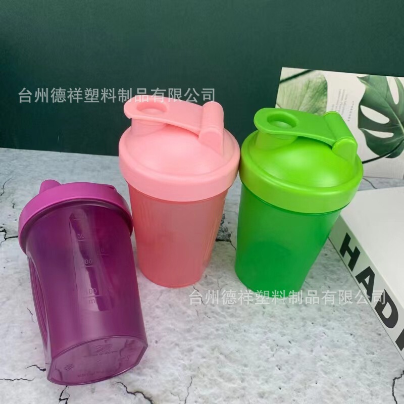 Shaker Cup Fitness Sports Water Bottle Men's Milkshake Mixing Cup Logo Scale Protein Shaker Cup Universal Hand-Cranked Large White