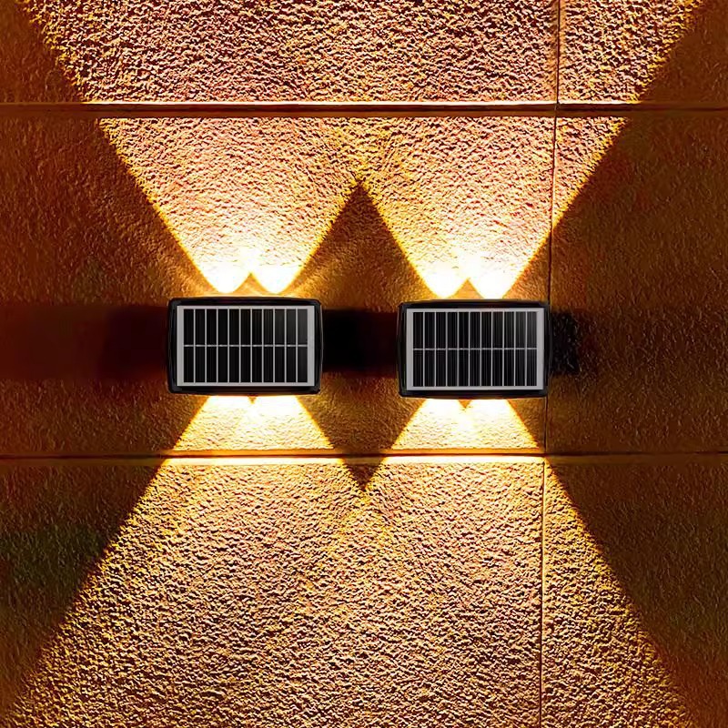 Lámpara solar lámpara de patio al aire libre recargable lámpara de pared de luz de inducción de luz automática