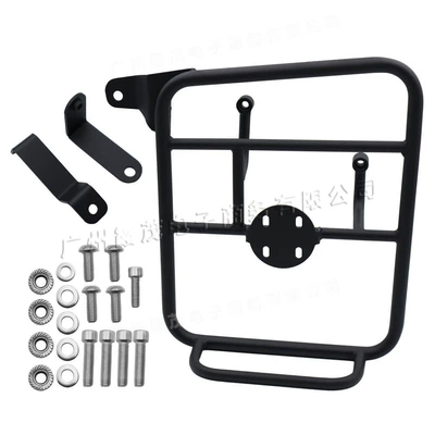 Suitable for Honda Dax125 St125 Modification Parts, Side Luggage Rack, Dachshund Side Shelf Storage Rack (Motorcycle frame) - black