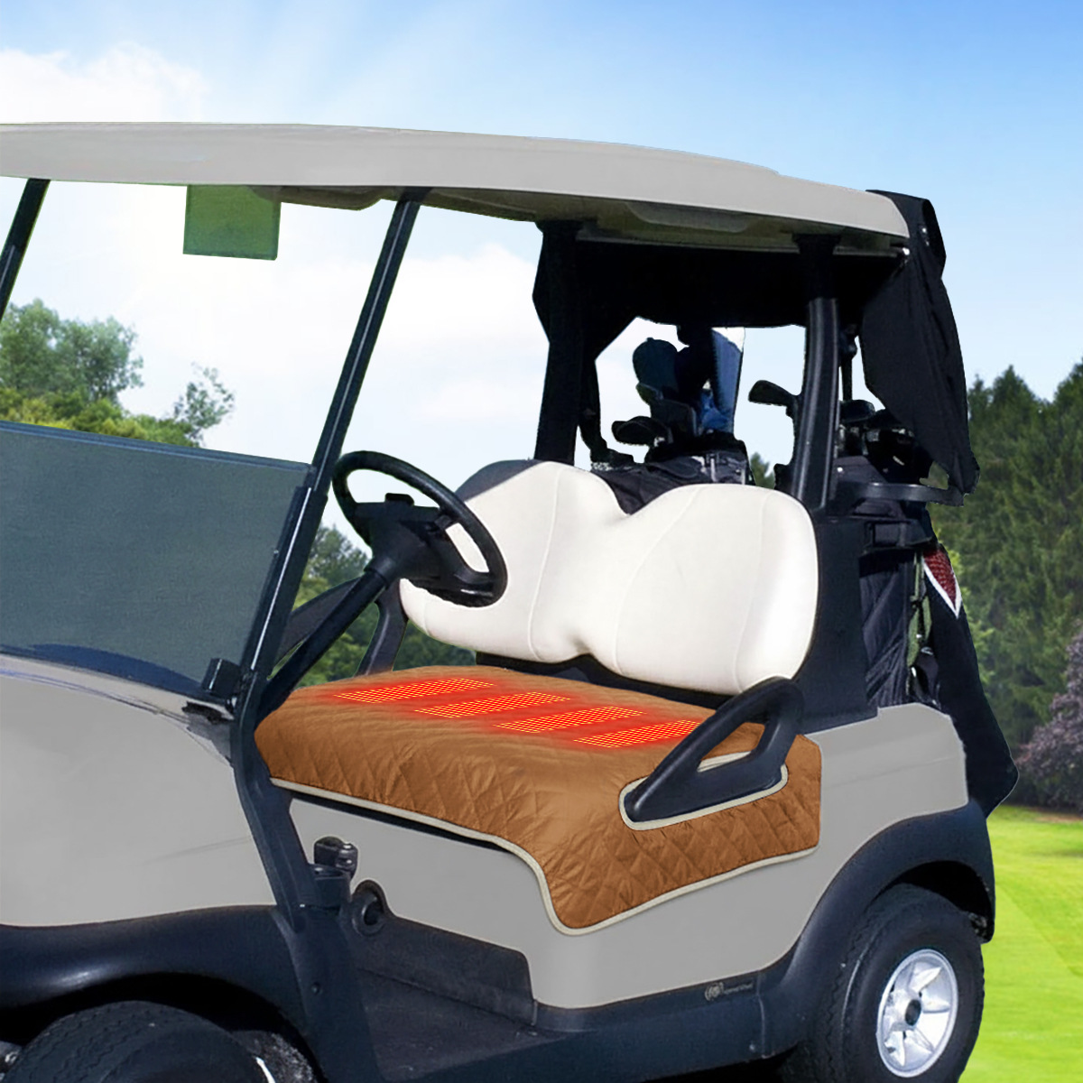 Cross-Border Golf Cart Heating Pad USB Heated Seat Cushion Winter Seat Warmer Low Voltage Portable Electric Blanket Wholesale
