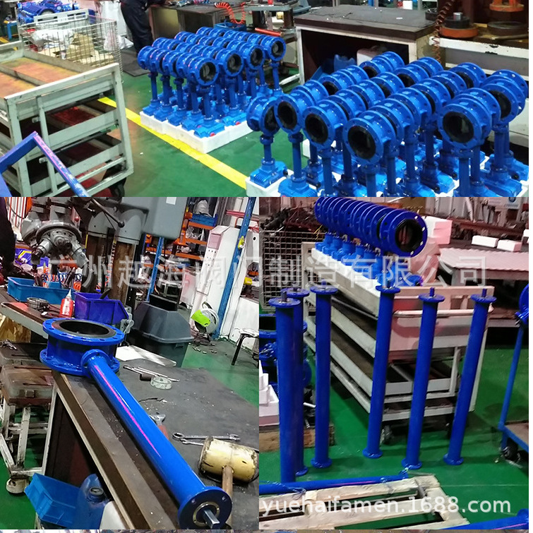 D341X-16Q地下井3.5米涡轮手动 电动 加长杆法兰蝶阀