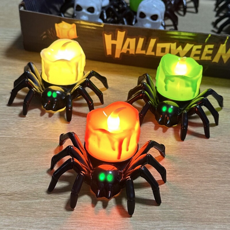 Halloween Pumpkin Lights Funny Spider Candle Lights Atmosphere Holiday Decoration Props led Ornaments Holiday Gifts Halloween Pumpkin Lights Funny Spider Candle Lights Atmosphere Holiday Decoration Props led Ornaments Holiday Gifts