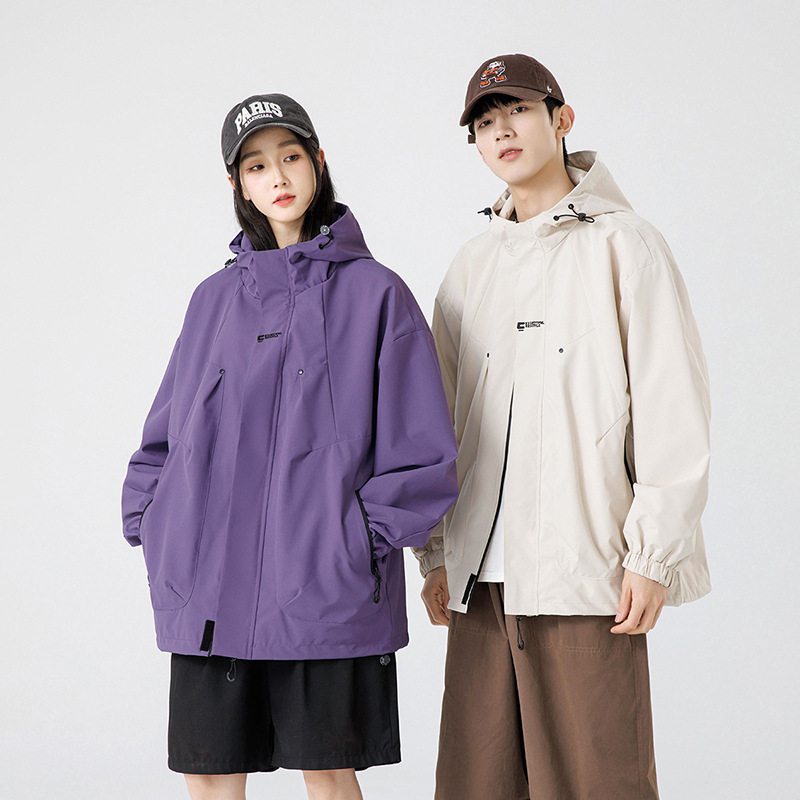 Couple Style Spring Autumn Jacket Thin Women Waterproof Trench Coat Outdoor Windbreaker Men_voghion.com