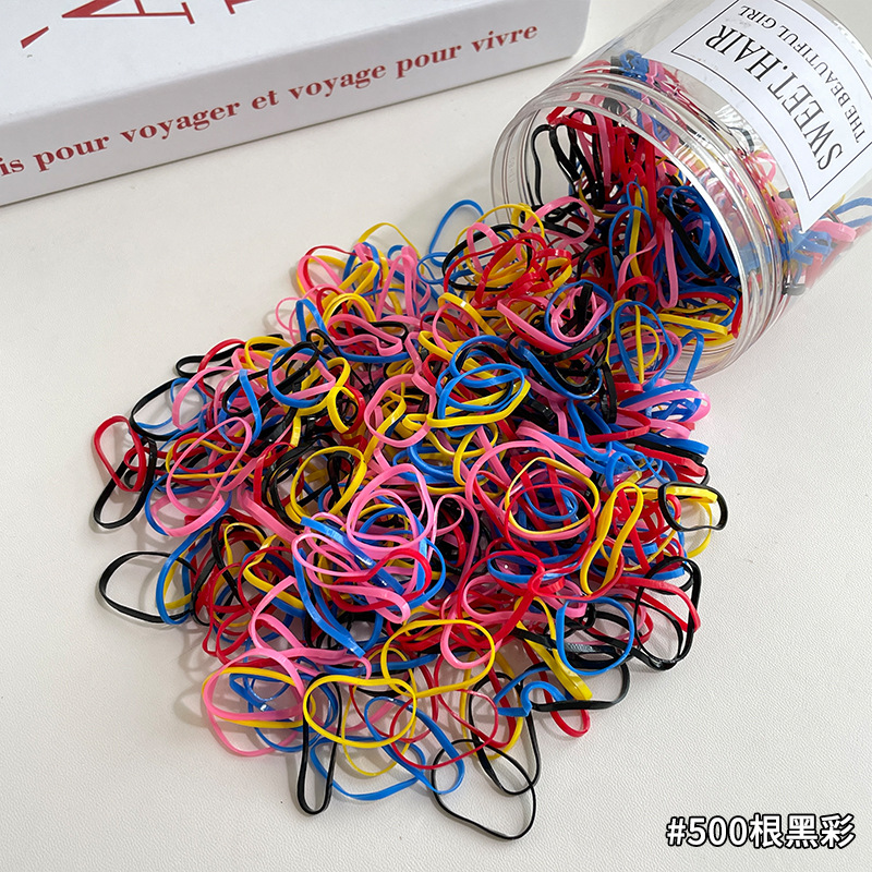 Pequeña banda de goma disponible negra para las mujeres, alta banda de goma elástico y durable, Banda del pelo, Banda del pelo para las muchachas