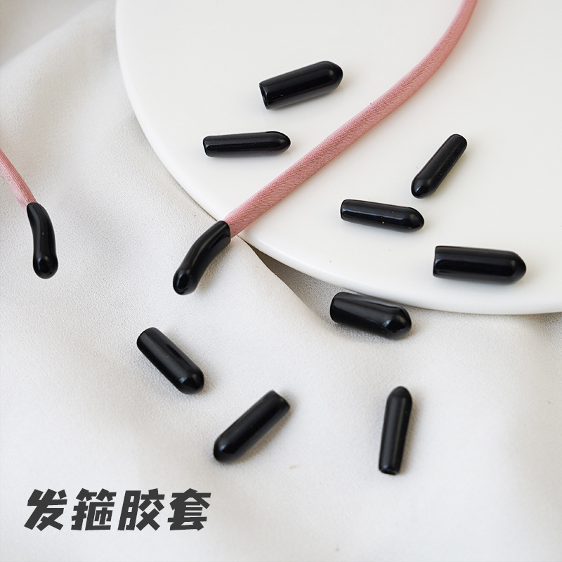 DIY accesorios de joyería estilo coreano de alta calidad diadema anti-arañazos bolsa pie cubierta de goma de plástico