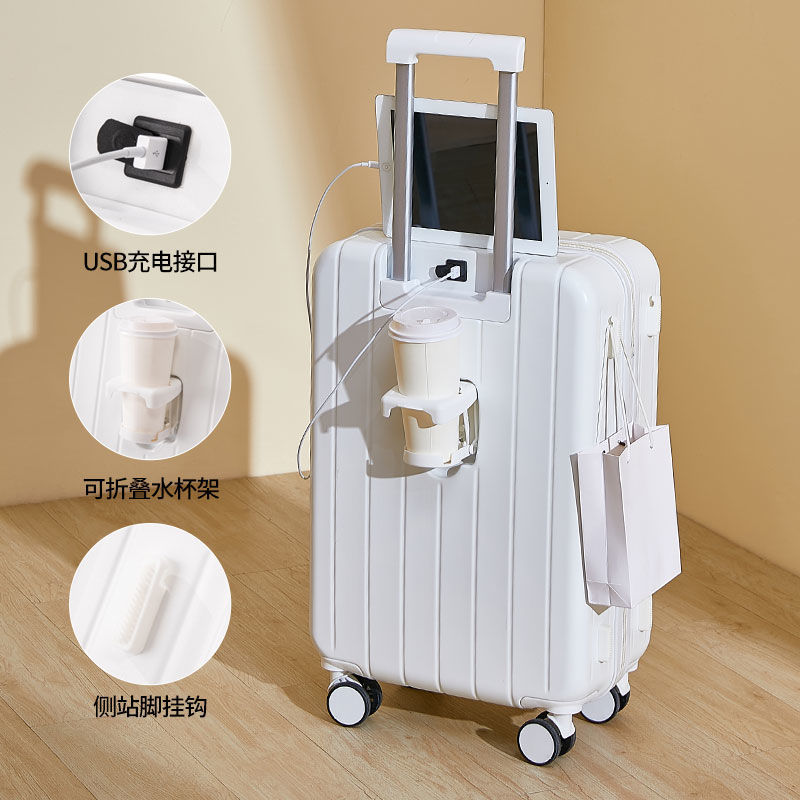 Caja de la carretilla del equipaje para las mujeres 20 pulgadas 2023 nueva carga de gran capacidad 24 de embarque Contraseña de Viaje Funda de cuero para los hombres 26