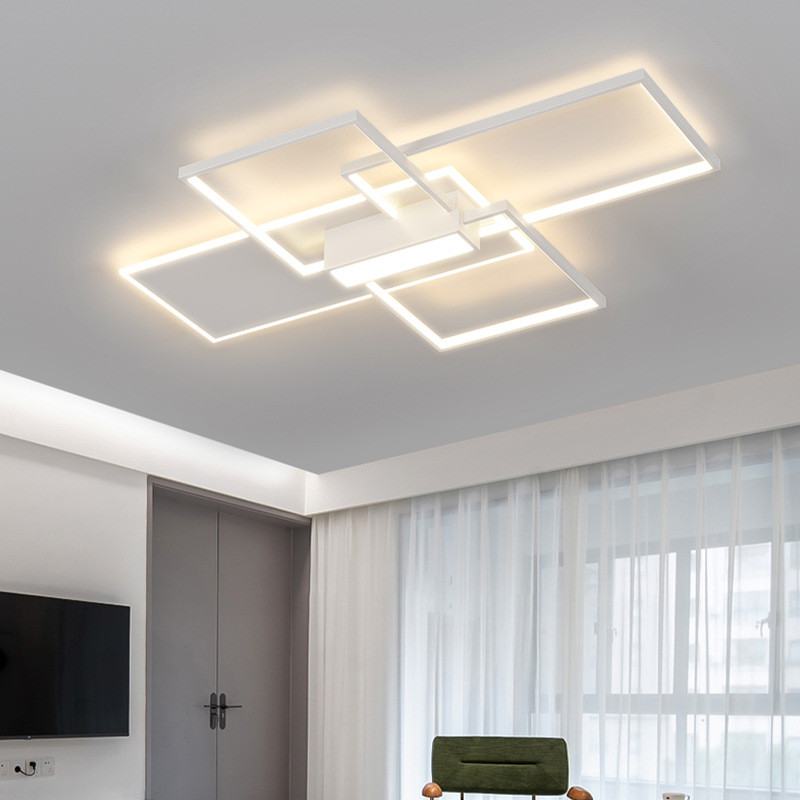 [Selección estricta] 2025 nueva atmósfera simple y creativa dormitorio principal lámpara de techo lujosa lámpara de estudio doméstica moderna