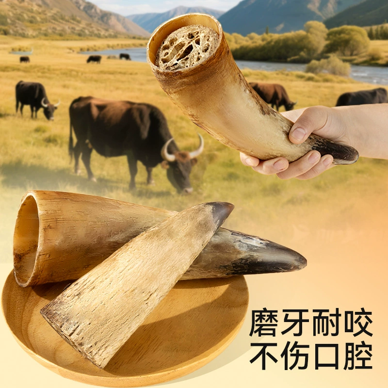 Сухие на воздухе роговые зубы для чистки и устойчивые к укусам молярные палочки, снеки для собак малых, средних и крупных пород, содержащие питательные вещества из рогового суставца и добавки кальция.