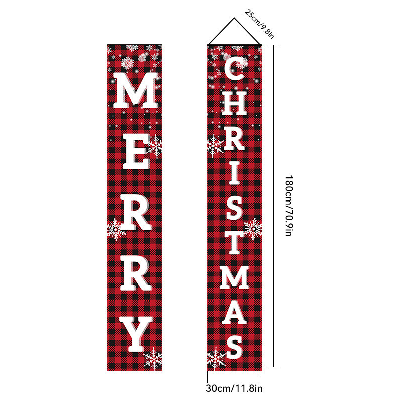 Amazonクロスボーダー新しいクリスマスカプレットドアカーテンお祭り雰囲気アレンジメントクリスマスフラッグ背景布バナー|undefined