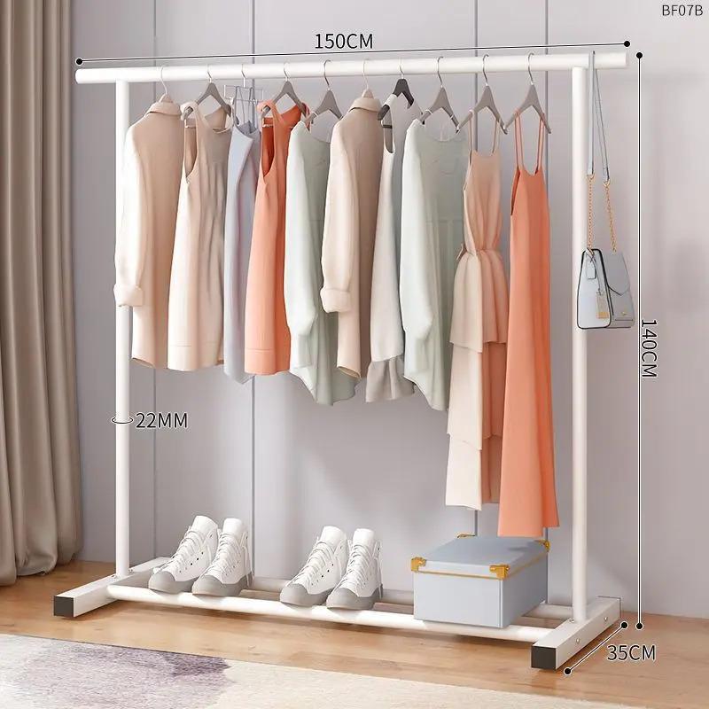 percha de ropa tipo piso para uso doméstico de alto grado colgar prendas de ropa rack varilla telescópica especial para balcón edredón