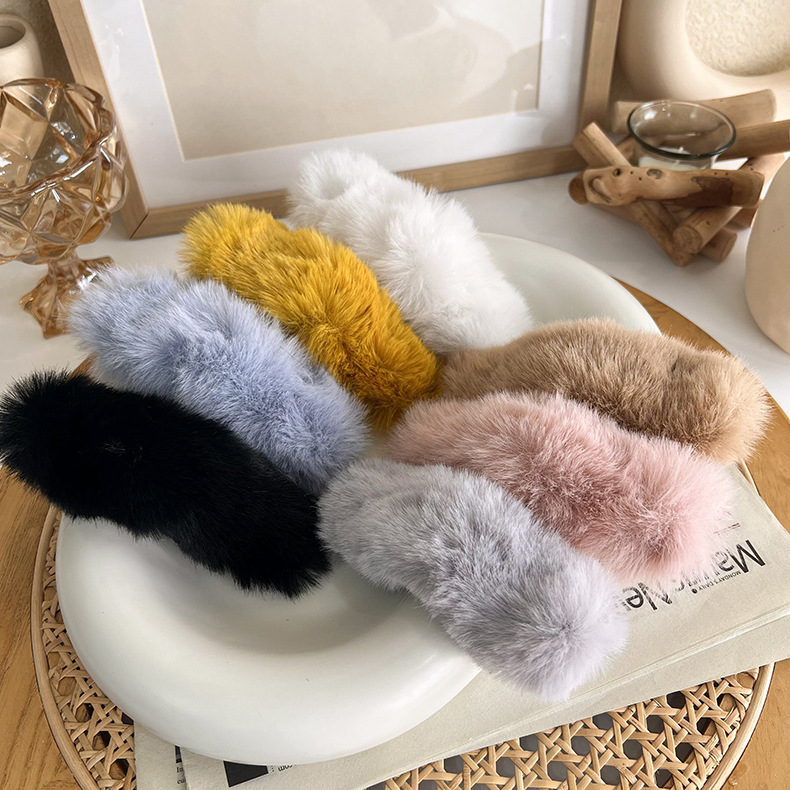 Temperament Imitation Rabbit Fur Hair Clip Hair Accessories display picture 12