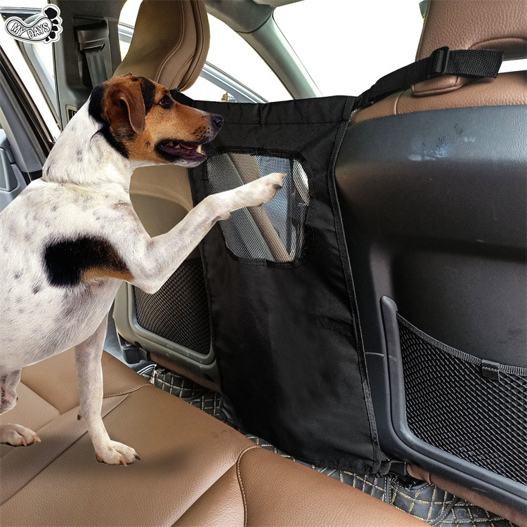 跨境车载宠物用品汽车车内前座椅靠背单孔宠物隔离网狗狗障碍栏