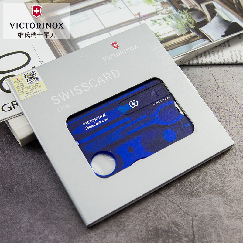 维氏瑞士军刀 瑞士卡 透明蓝 0.7322.T2便携瑞士军刀卡 多色可选