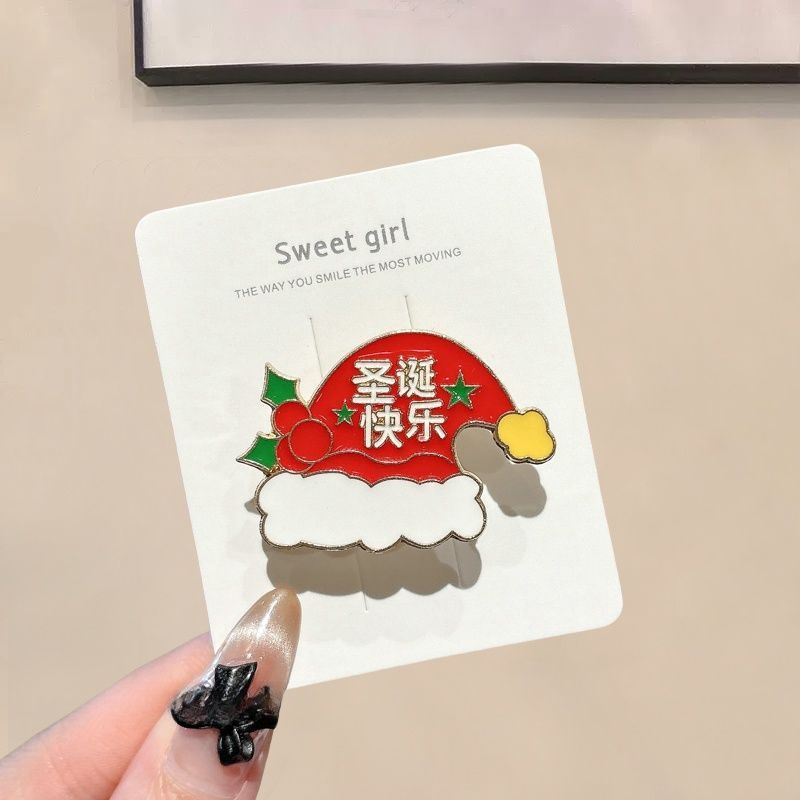 圣诞节日胸针学生卡通徽章高级感金属勋章配饰小礼物别针百搭衣饰|undefined