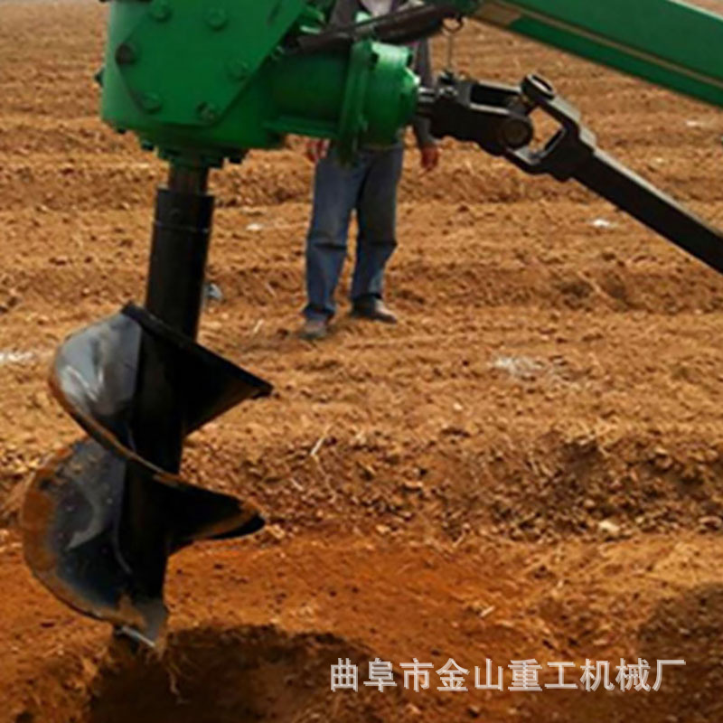 新款拖拉机液压挖坑机 挖坑栽树机 加厚型线杆挖坑机