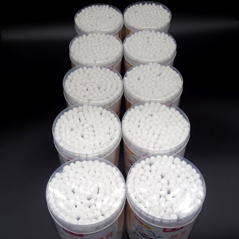 110 tampones de algodón caseros desechables de doble cabeza, almacenes por mayor, tampones de algodón de maquillaje, envío gratuito.