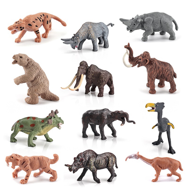 Simulación amazónica animal prehistórico modelo humano primitivo niño cognición de tiempos antiguos escenas de vida decoración