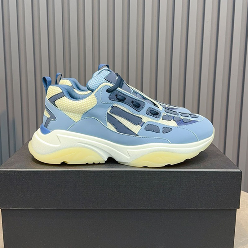 Comercio exterior estación europea marca de moda hueso malla transpirable costura cuero genuino zapatos del papá los hombres suela gruesa aumento zapatilla deporte