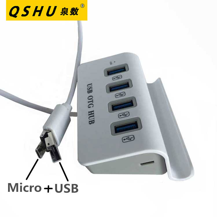 USB de uno a cuatro puertos de expansión Dock OTGHUB adaptador de interfaz múltiple Tipo C soporte de teléfono móvil divisor