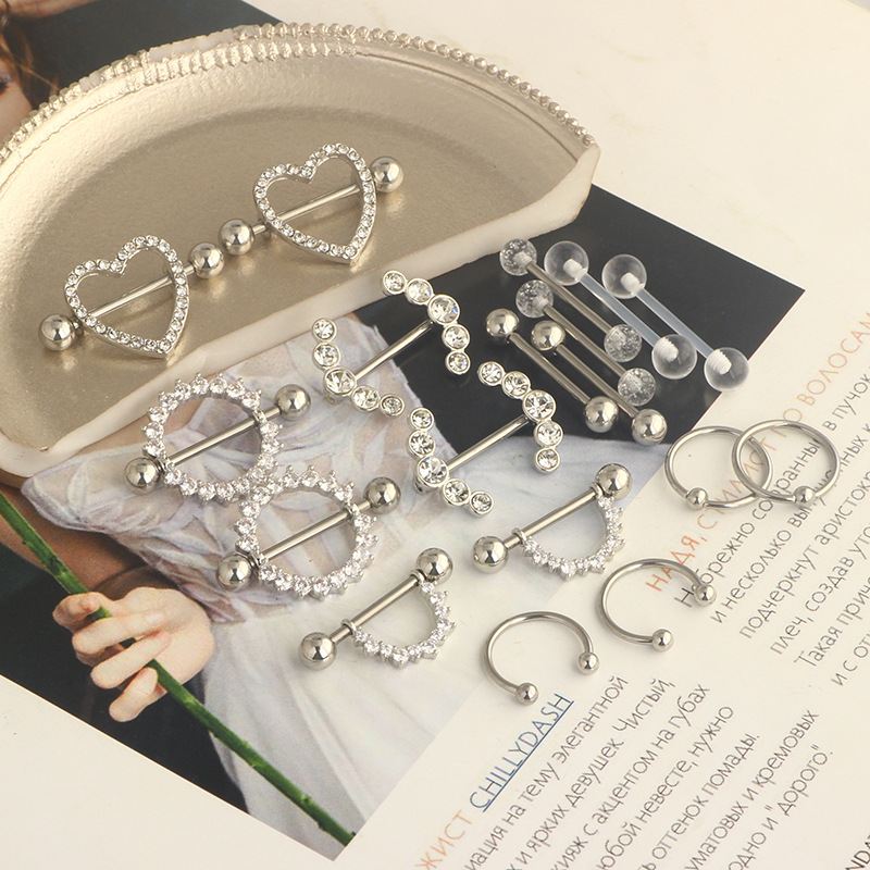 Labret piercing jewelry detail image
