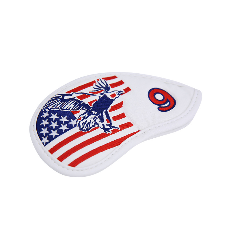 Cubierta de varilla de hierro de golf transfronteriza 11 cubierta de tapa de club de impresión digital de cuero PU accesorios de suministros de golf fábrica al por mayor