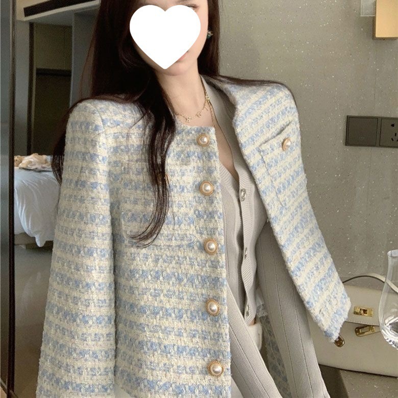 珍珠扣风外套女2025春秋新款法式设计感小众宽松短款气质上衣|undefined