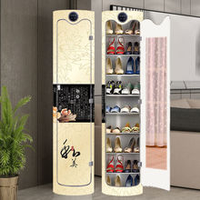 360旋转鞋柜圆柱形杀菌消毒除臭鞋架子多层家用大容量储物柜收纳