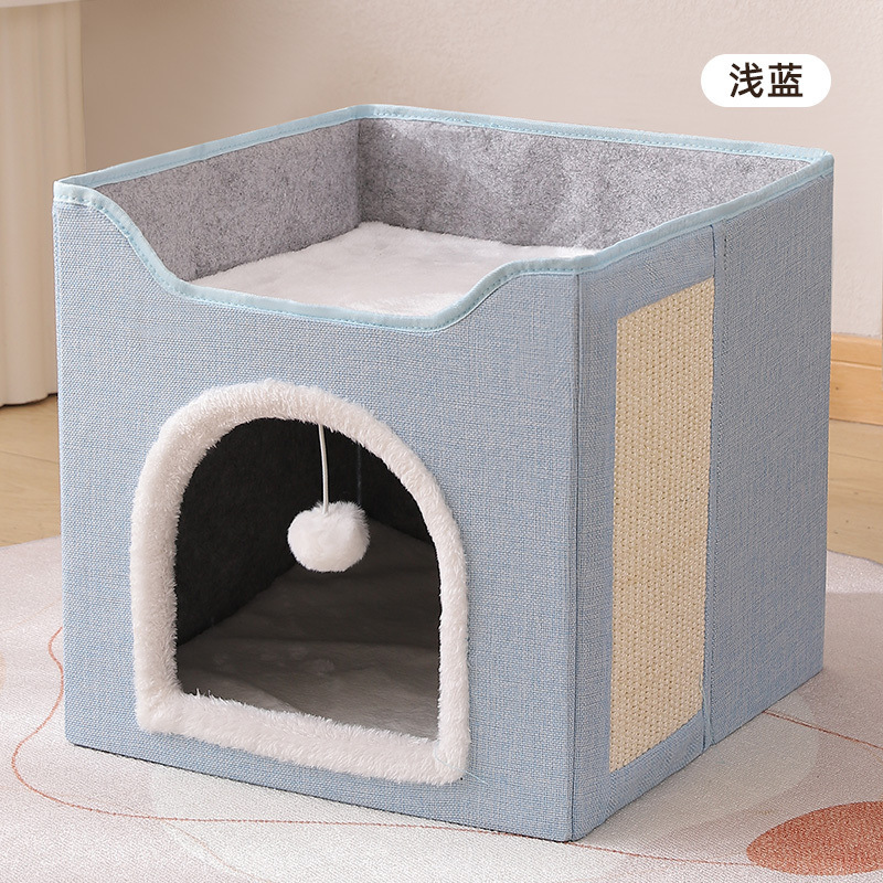 스퀘어 스카이블루 40*40*37cm