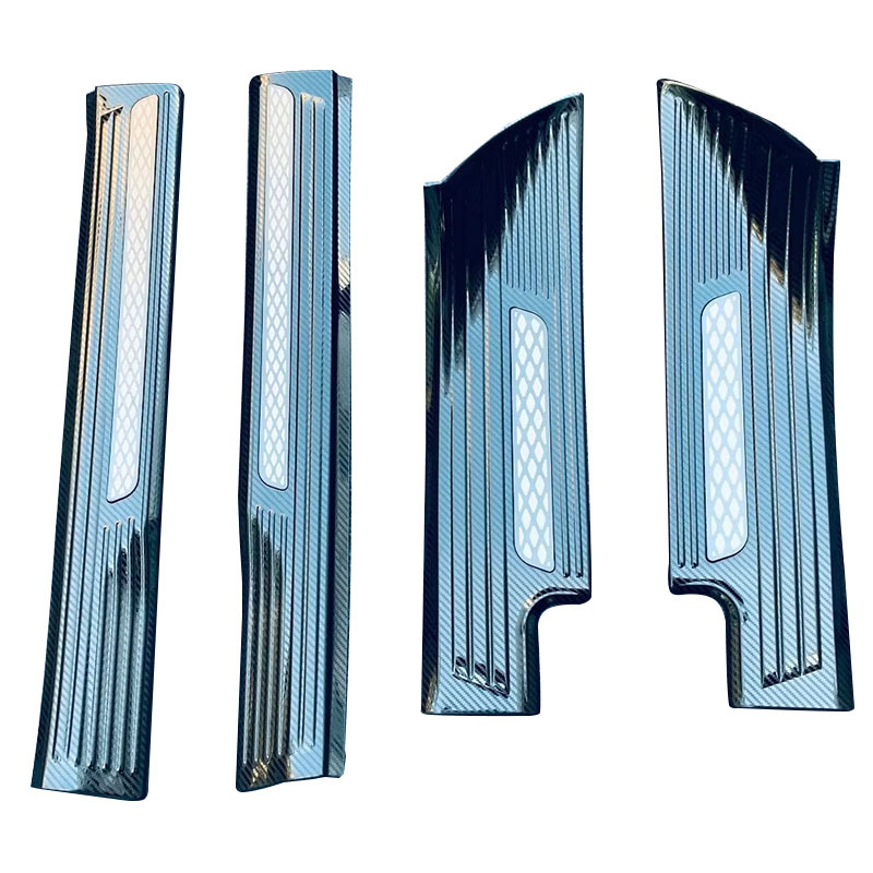 Adecuado para Mitsubishi 22 outlander puerta tira bienvenida pedal de acero inoxidable dentro y fuera de la puerta tira decorativa tira brillante