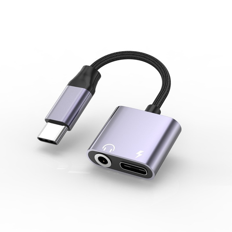 Typec携帯電話オーディオケーブル2 in 1イヤホン変換3.5変換器OTGuディスクはアップル華為を適用する|undefined