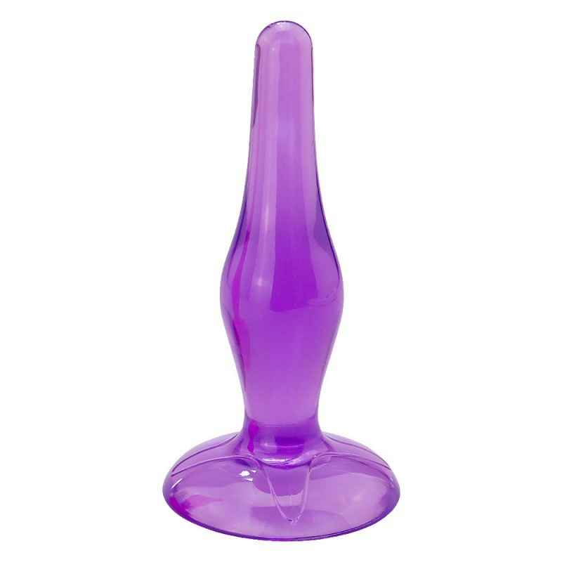 Anal Plug Beads Set with Vibrating Expander, TPE, Purple and Rose Red — detail image 3