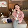 秋款长袖女童格子衬衣