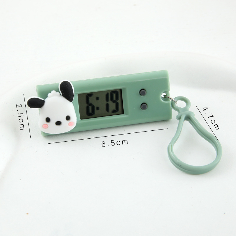 검은 귀 큰 머리 강아지/캐릭터 전자 벽시계