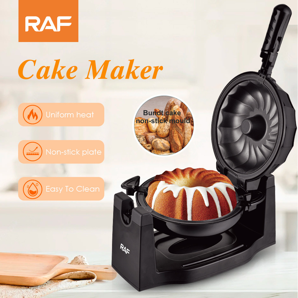 RAF Euro Standard Británico Australia Flip Pan Maker Donut Multifuncional Doméstico Cake Maker Desayuno Toaster