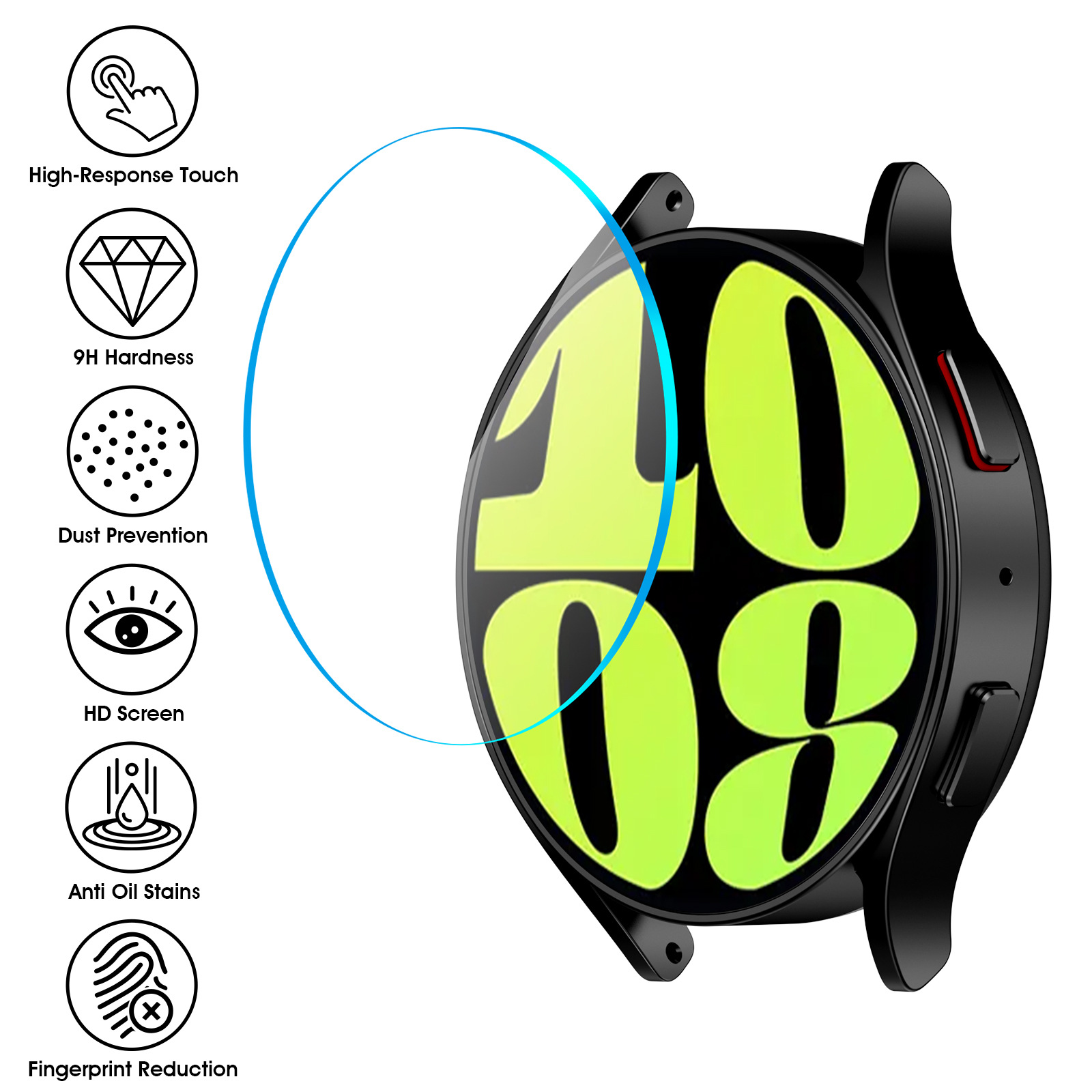 Adecuado para Samsung Galaxy watch6 ver película templada de alta calidad automática velocidad pegatina película artefacto película templada