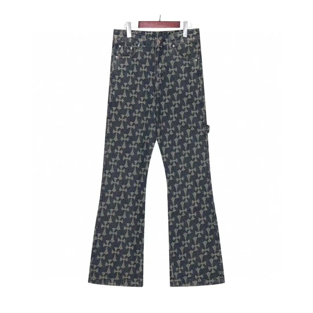 Джинсы из денима для любимой, с вышивкой, oversize, оптовая продажа