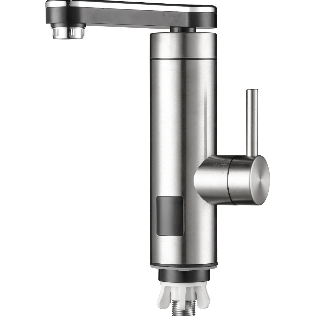 Grifo eléctrico transfronterizo pantalla digital del hogar grifo de calentamiento rápido baño cocina grifo de acero inoxidable