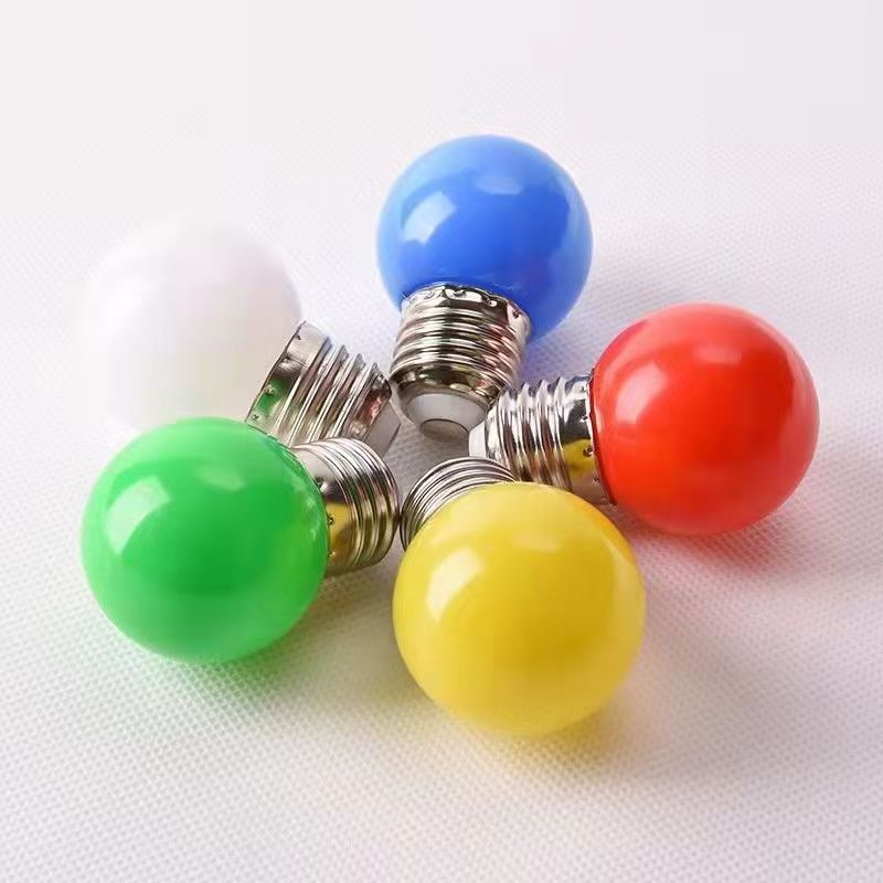 LED color bombilla E27 gran tornillo bombilla 3W colorido bombilla iluminación decoración exterior lámpara de ahorro de energía ambiente interior