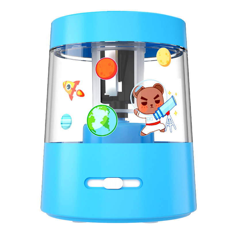 Zongmao sacapuntas eléctrico de dibujos animados para estudiantes de primaria, sacapuntas automático, sacapuntas portátil pequeño