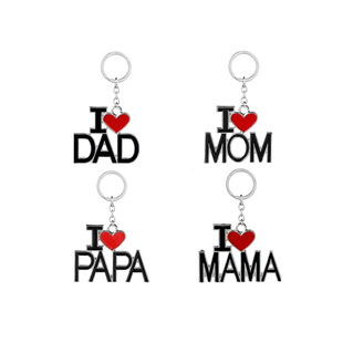 Amazon new family keychain DAD MOM MAMA PAPA love keychain Mother's Day pendant